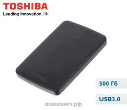 Внешний HDD 0.5 Тб Toshiba Canvio Basic HDTB405EK3AA по низким ценам в Оренбурге