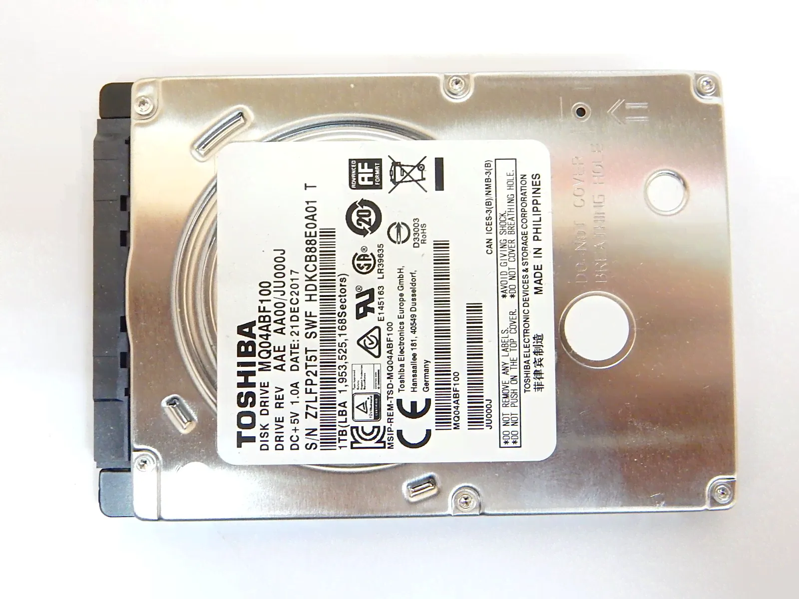 Жесткий диск TOSHIBA MQ04ABF100 1TB 2.5-0